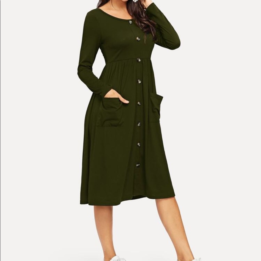 Long sleeve dress with pockets